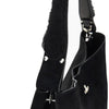 suede leather large lottie shoulder bag