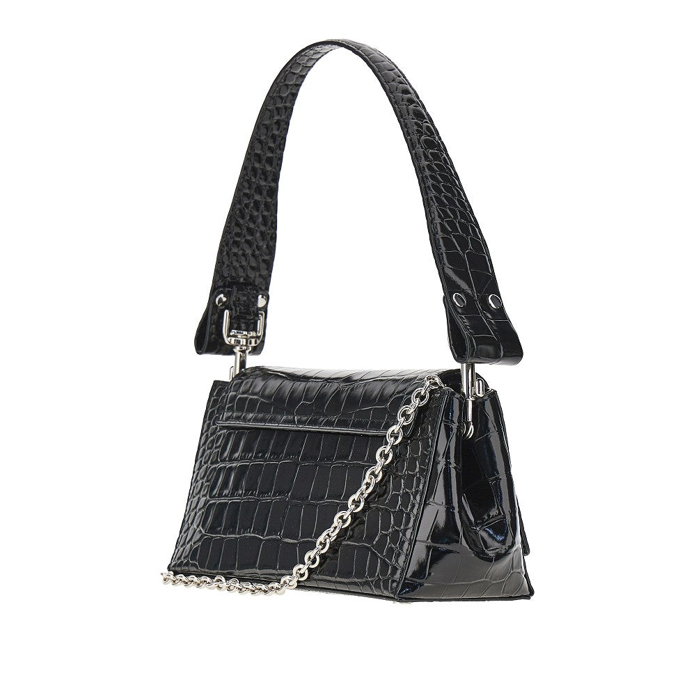 croco-embossed leather medium hazel bag