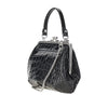 croco-print leather granny frame mini bag