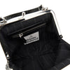 croco-print leather granny frame mini bag