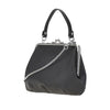 granny frame faux saffiano leather bag