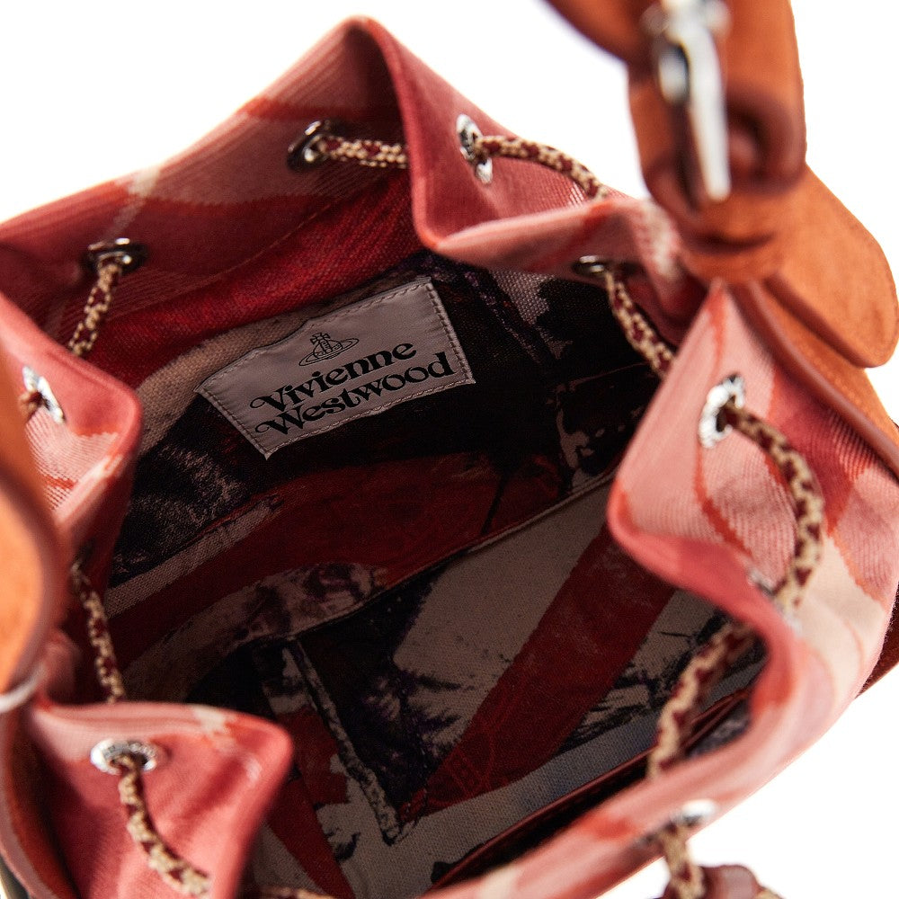 stacey tartan wool bucket bag