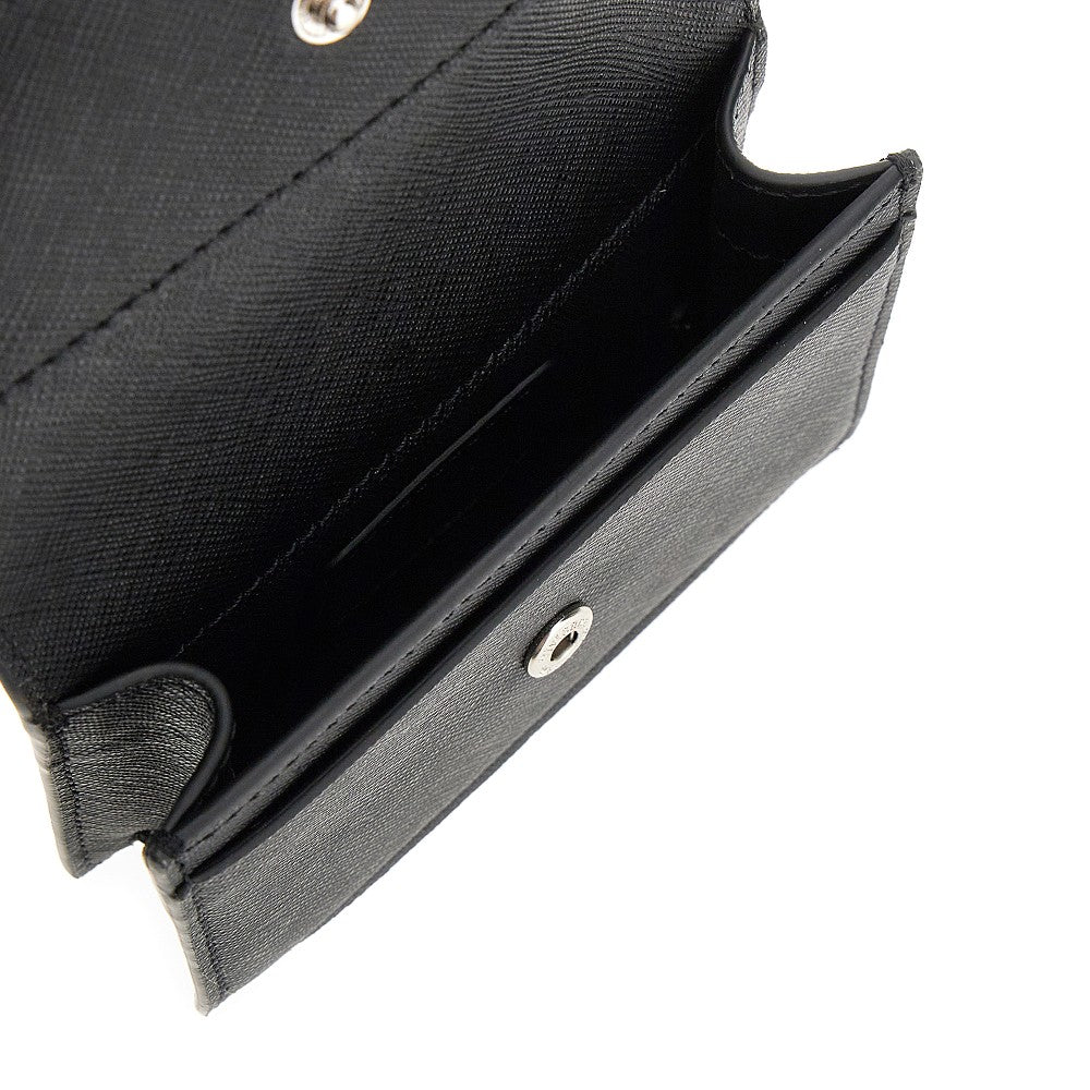 grain faux leather business cardholder