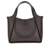 grained vegan leather stella logo bag