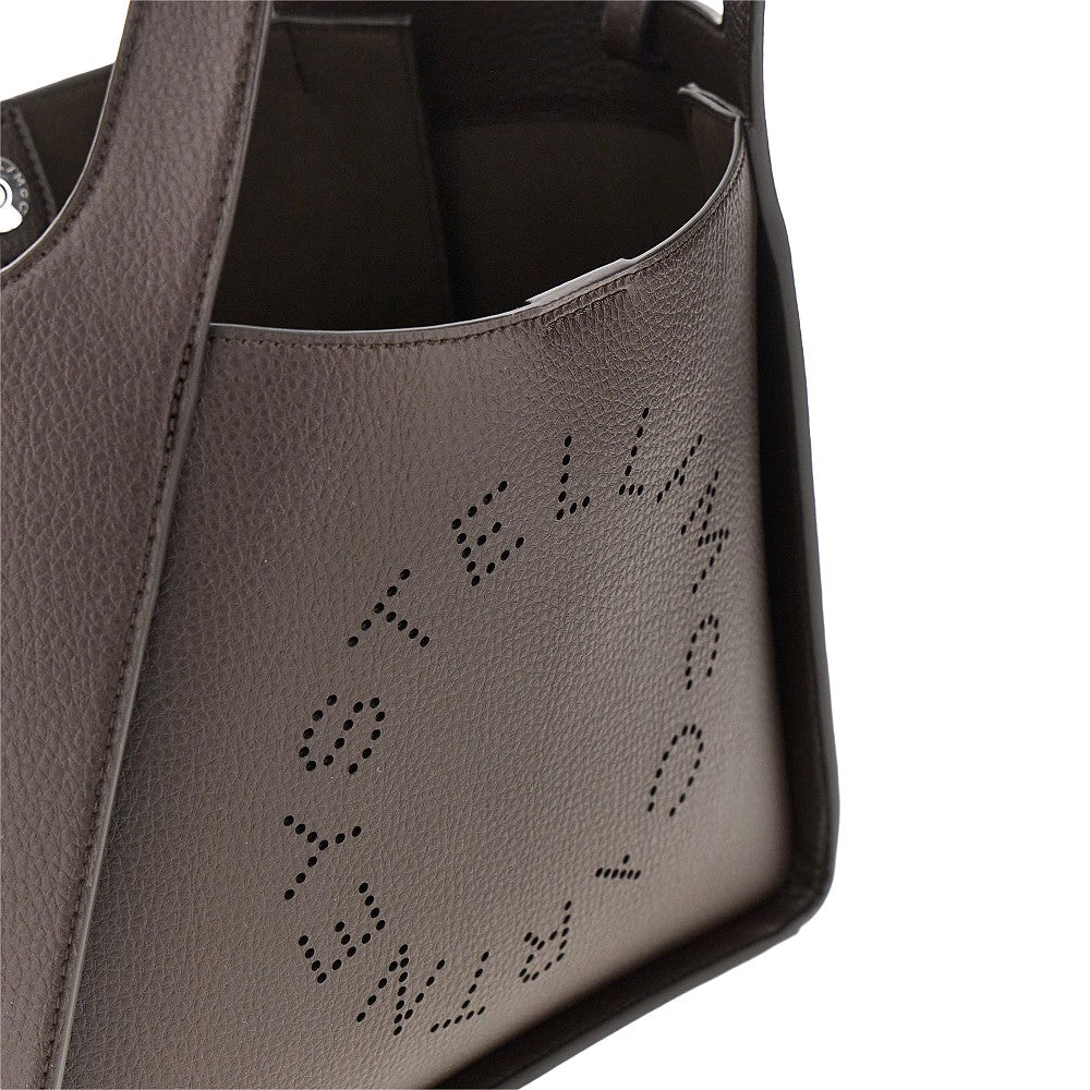 grained vegan leather stella logo bag