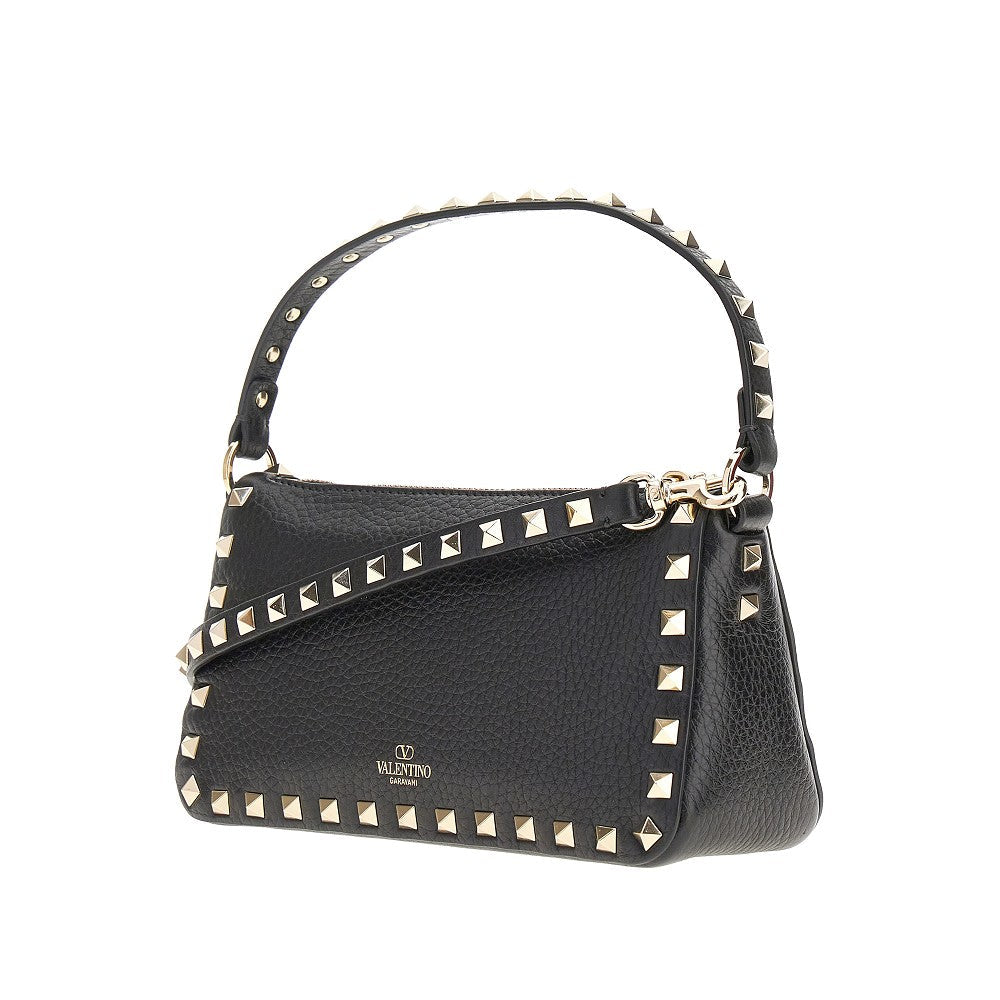 grained leather rockstud small bag