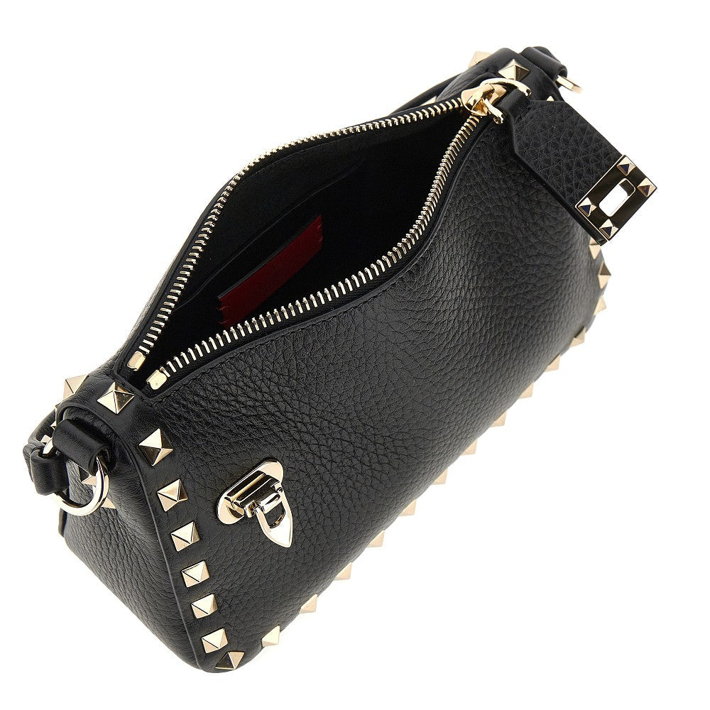 grained leather rockstud small bag