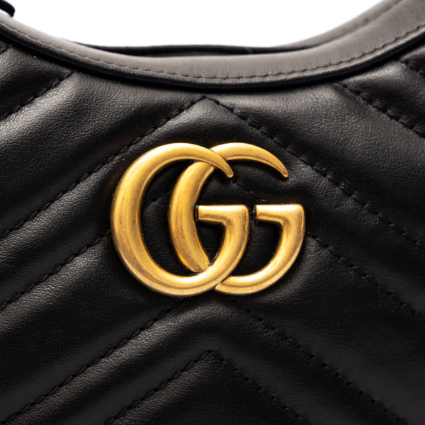 gg marmont mini half moon bag