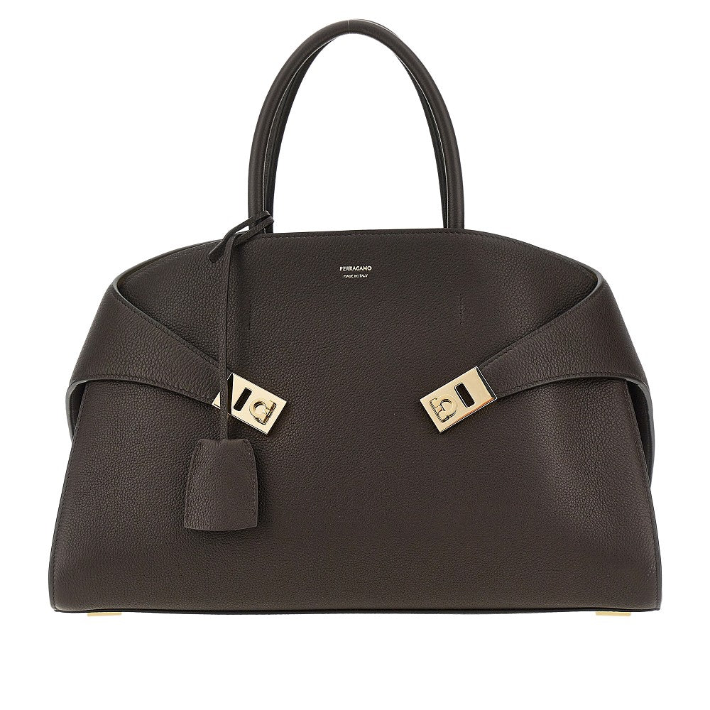 large hug leather bag