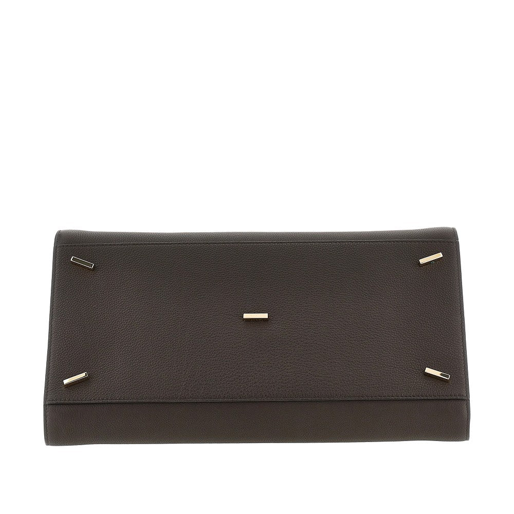 large hug leather bag