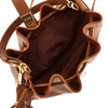 hug leather bucket bag