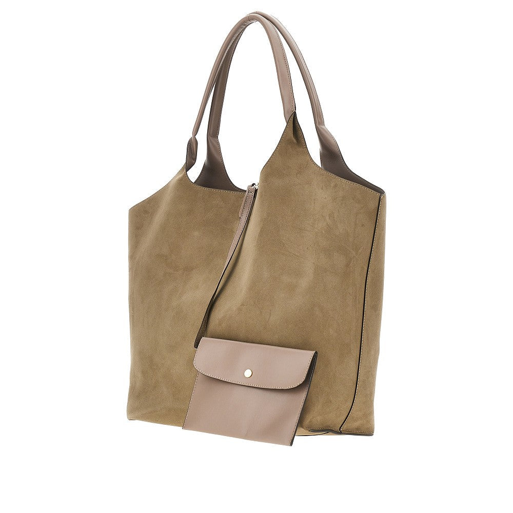 vegan leather reversible tote bag