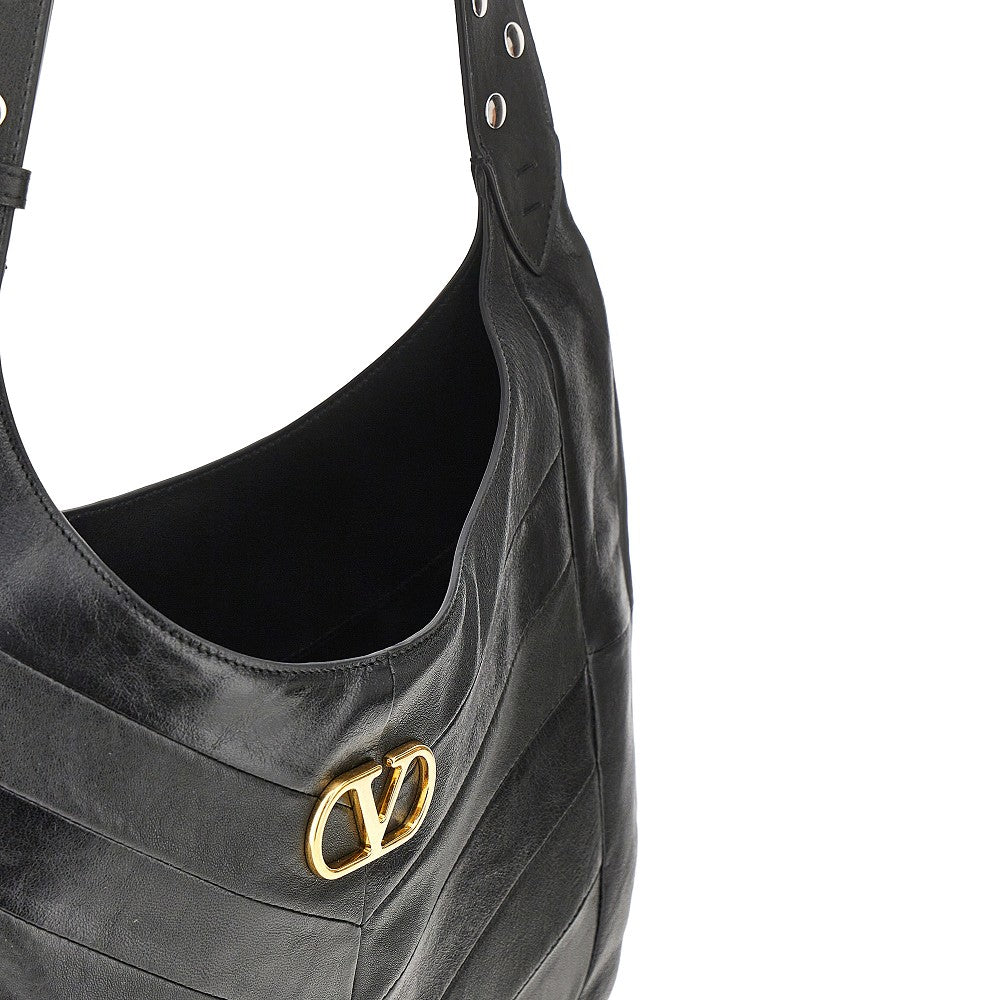 VALENTINO GARAVANI OS hoboho nappa leather bag with chevron motif