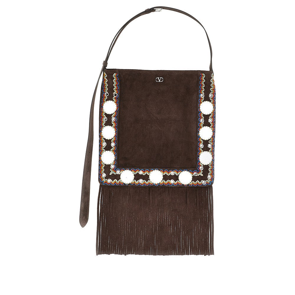 VALENTINO GARAVANI OS suede leather nellcôte shoulder bag