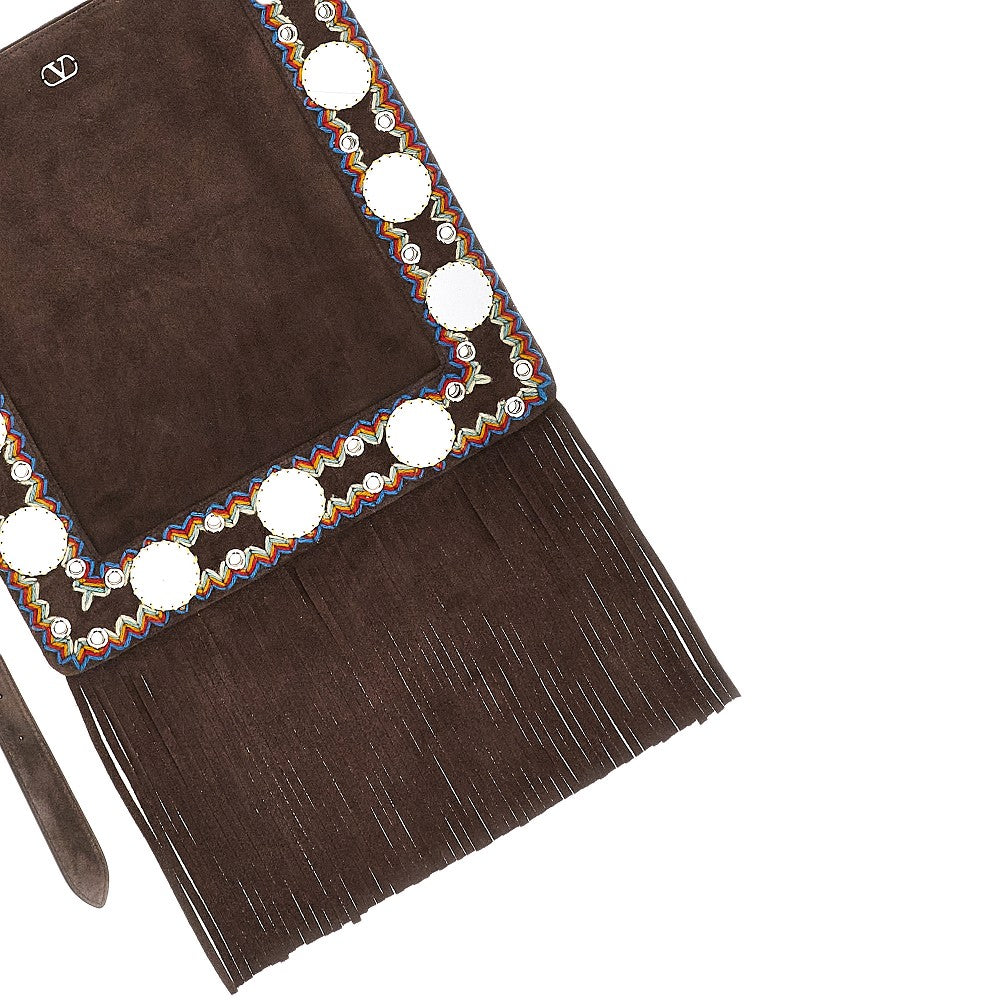 VALENTINO GARAVANI OS suede leather nellcôte shoulder bag