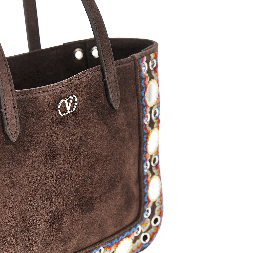 VALENTINO GARAVANI OS nellcôte suede leather mini tote bag