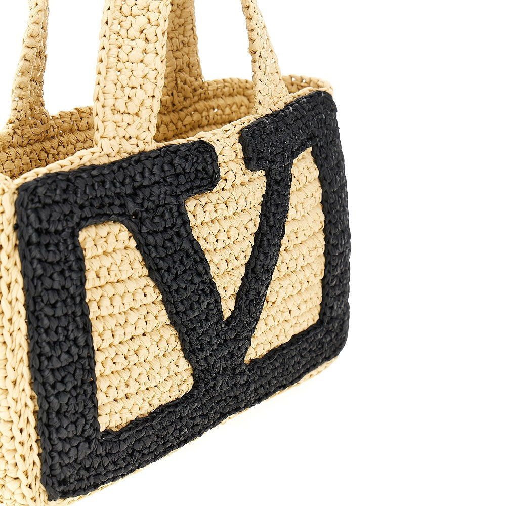 VALENTINO GARAVANI OS small viva superstar crochet shopping bag