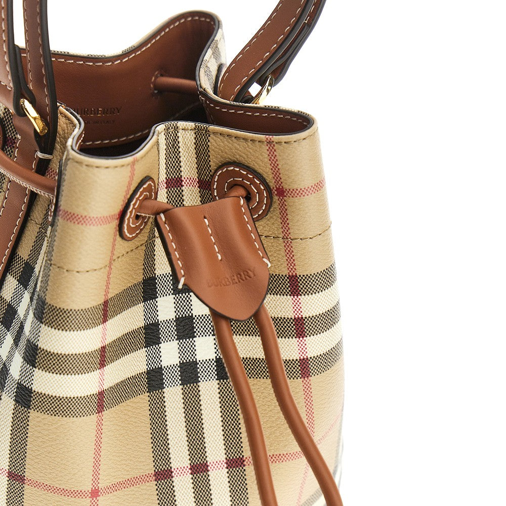 BURBERRY OS mini bucket bag with check motif