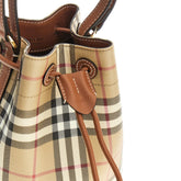 BURBERRY OS mini bucket bag with check motif