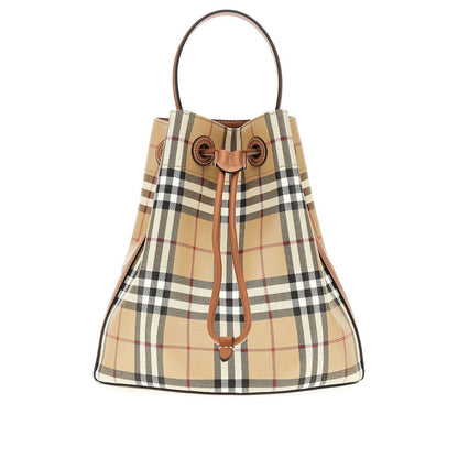 BURBERRY OS small bucket bag with check motif