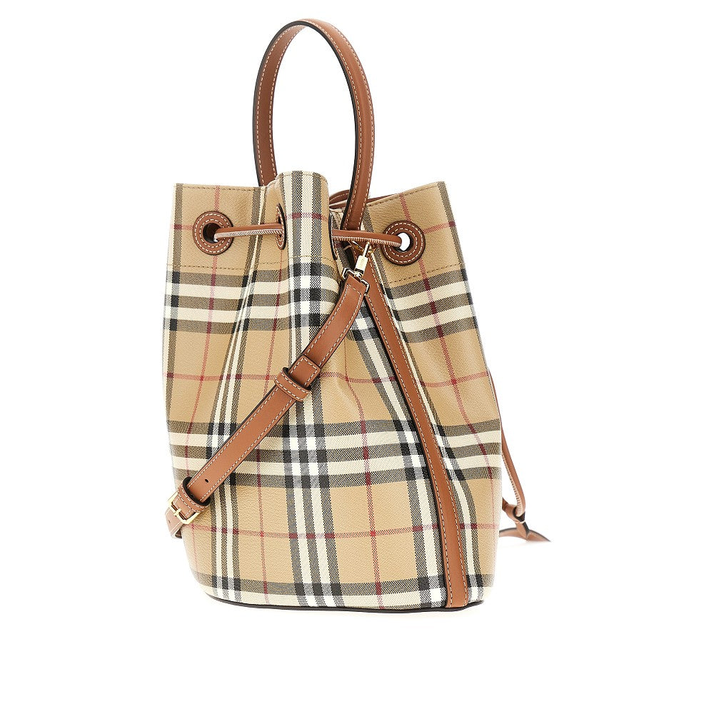 BURBERRY OS small bucket bag with check motif