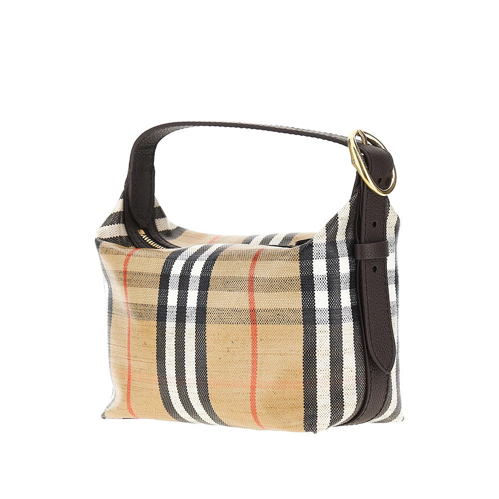 BURBERRY OS check canvas highlands shoulder bag