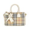 check coated fabric mini bowling bag