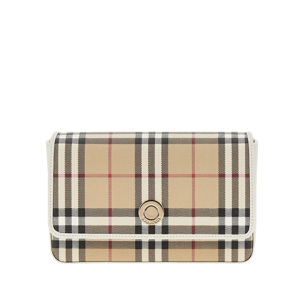 check coated canvas hampshire bag