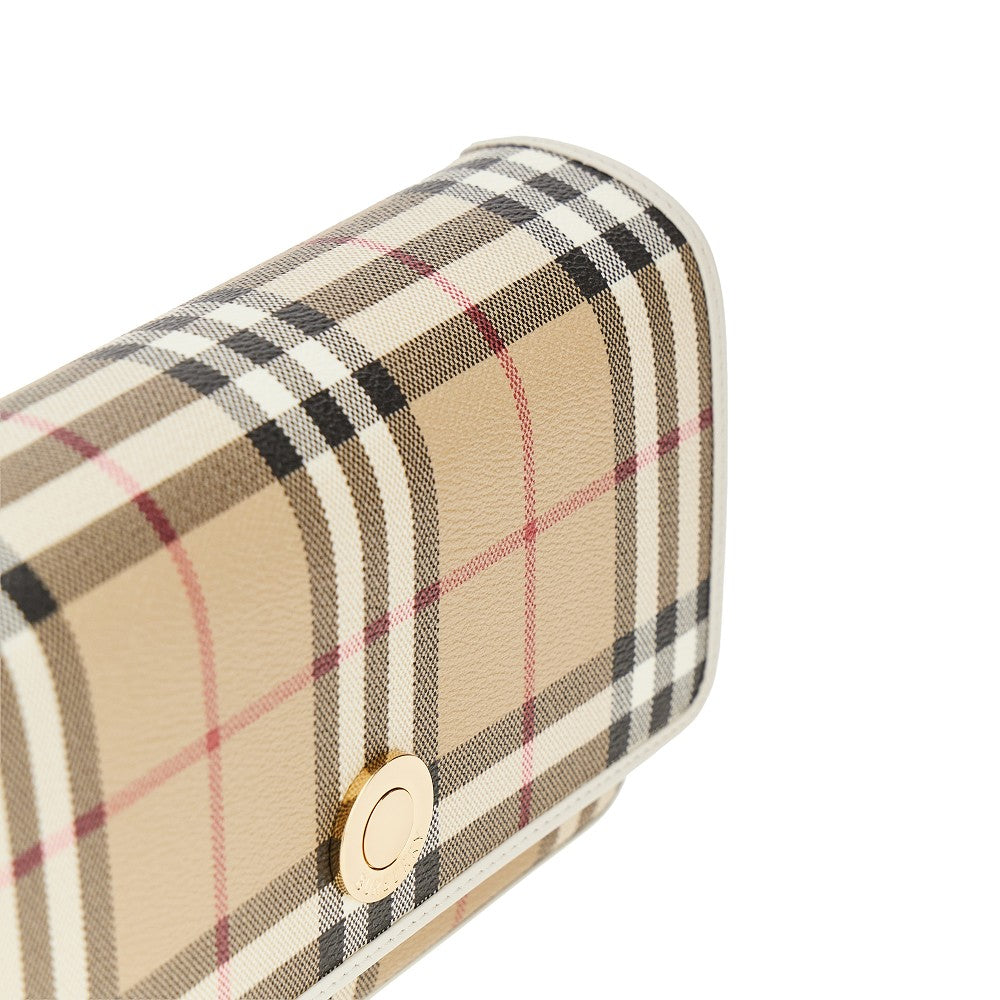 check coated canvas hampshire bag
