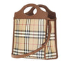coated check canvas mini pocket bag