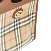 coated check canvas mini pocket bag