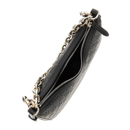 GUCCI OS leather gg emblem shoulder bag