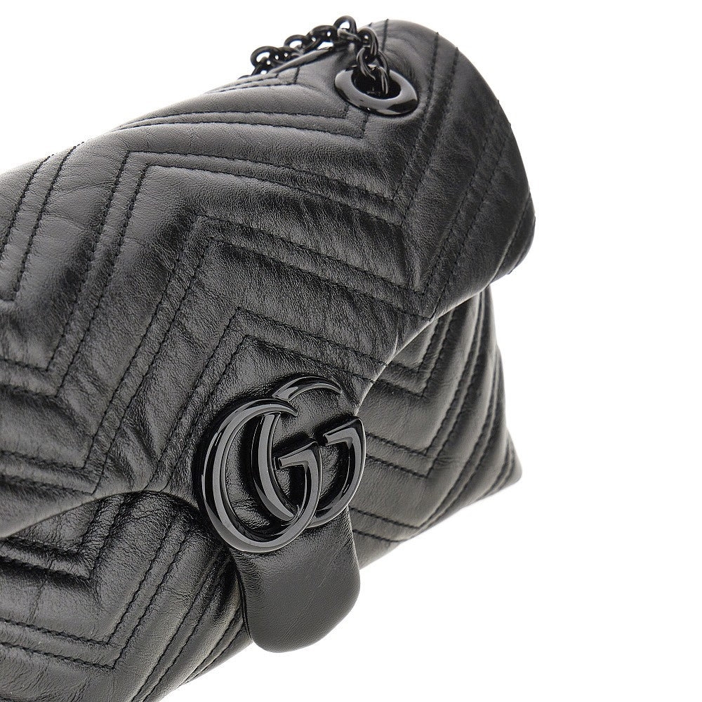 leather small gg marmont bag