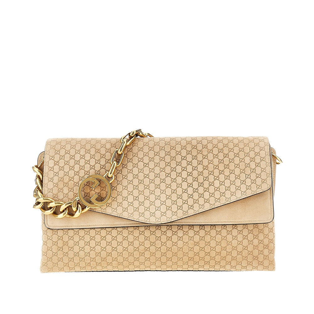 leather bag with gg interlock chain