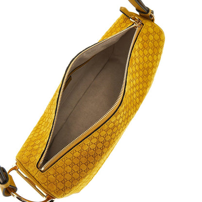 GUCCI OS suede medium gucci half horsebit bag