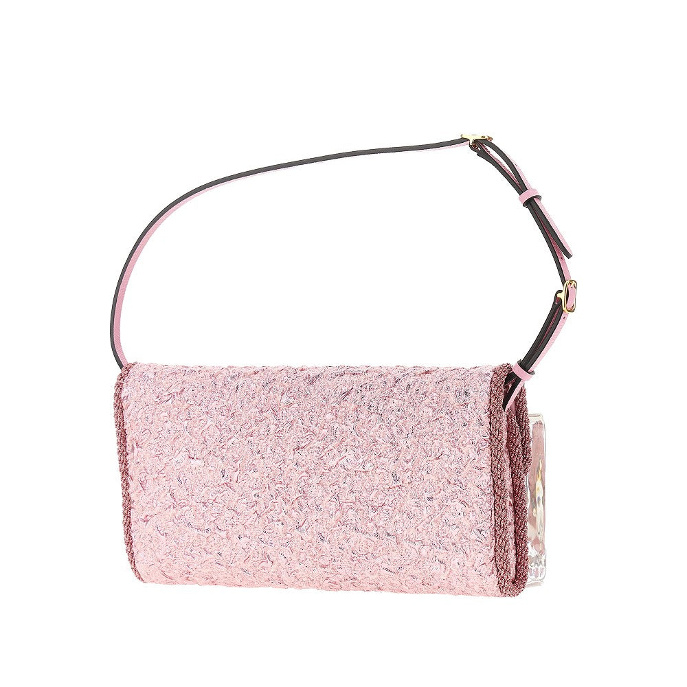 VALENTINO GARAVANI OS cloqué fabric small shoulder bag