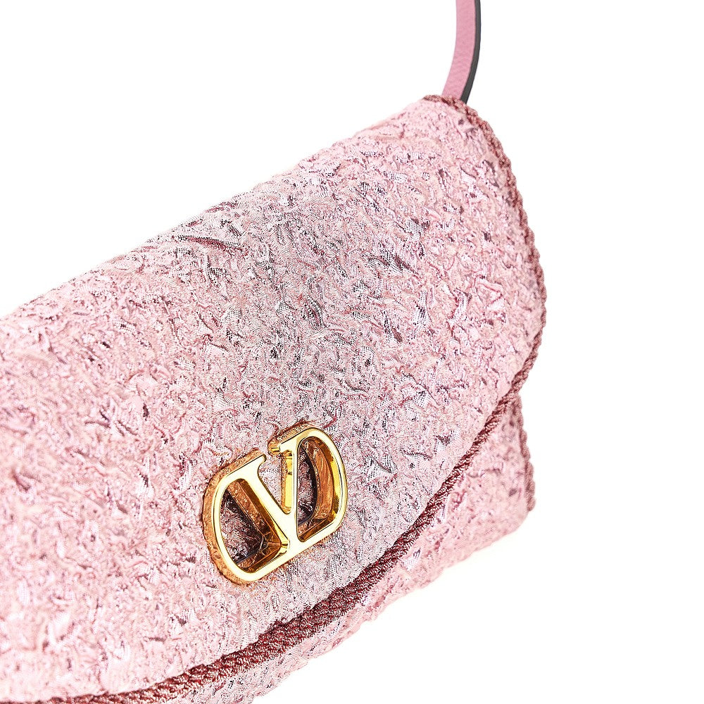 VALENTINO GARAVANI OS cloqué fabric small shoulder bag