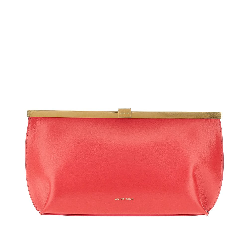 anine leather clutch
