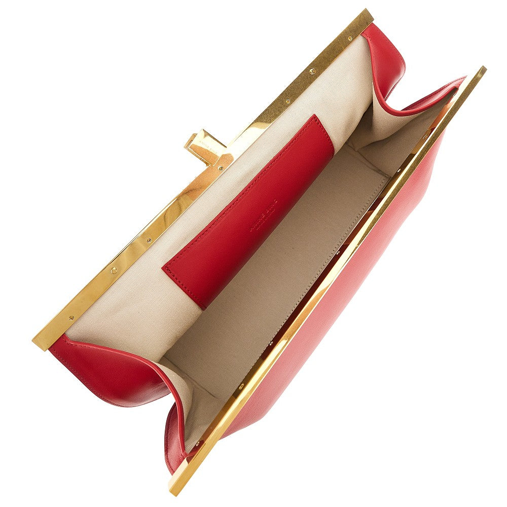 anine leather clutch