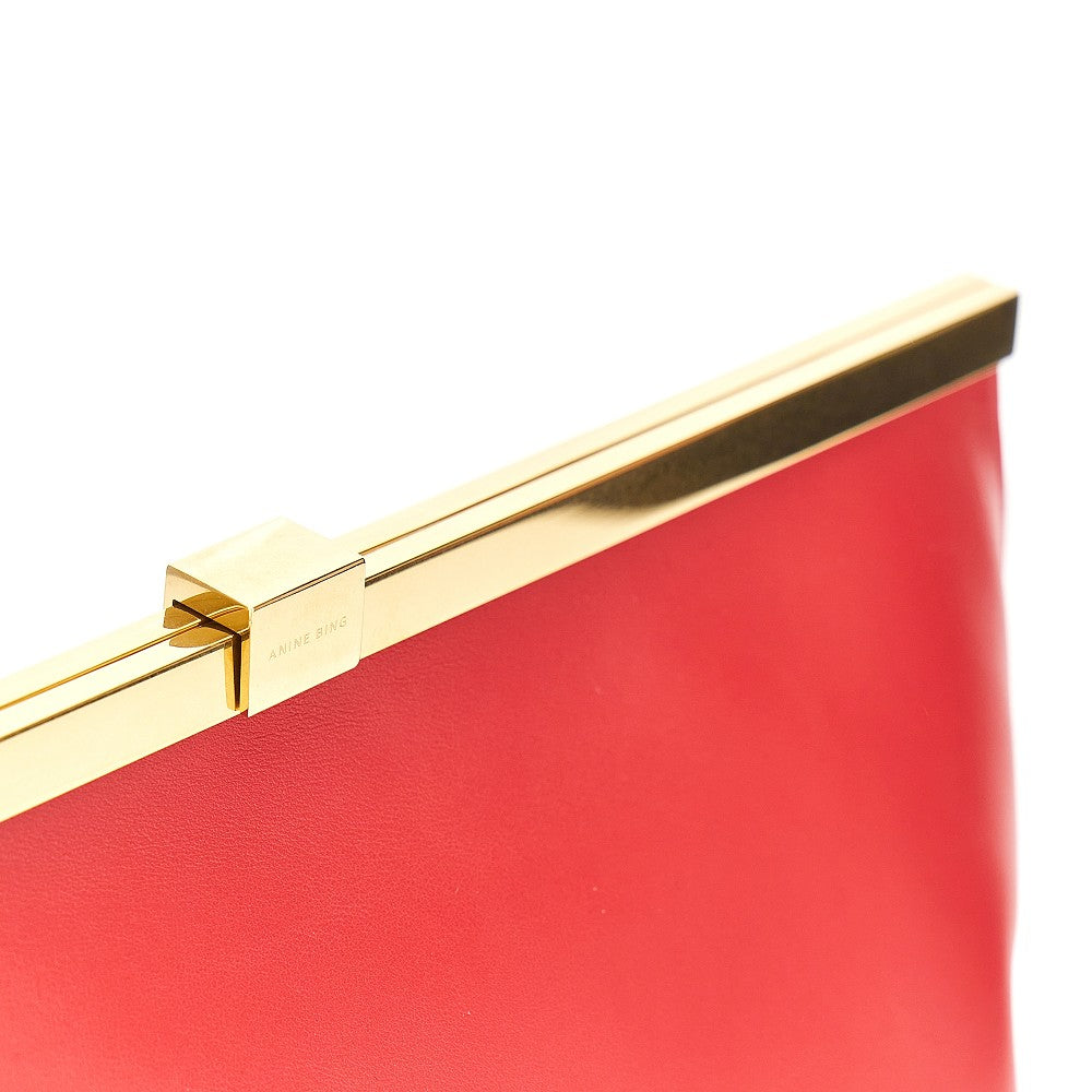 anine leather clutch