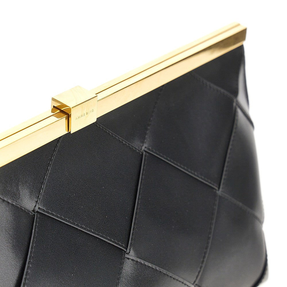 anine braided leather clutch