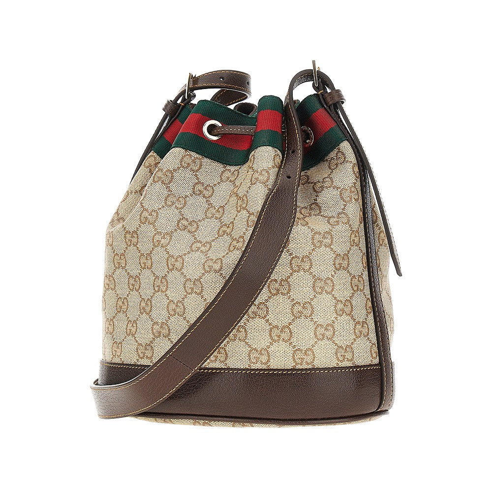 coated gg fabric mini bucket bag