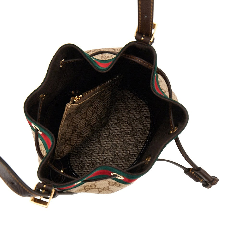 coated gg fabric mini bucket bag