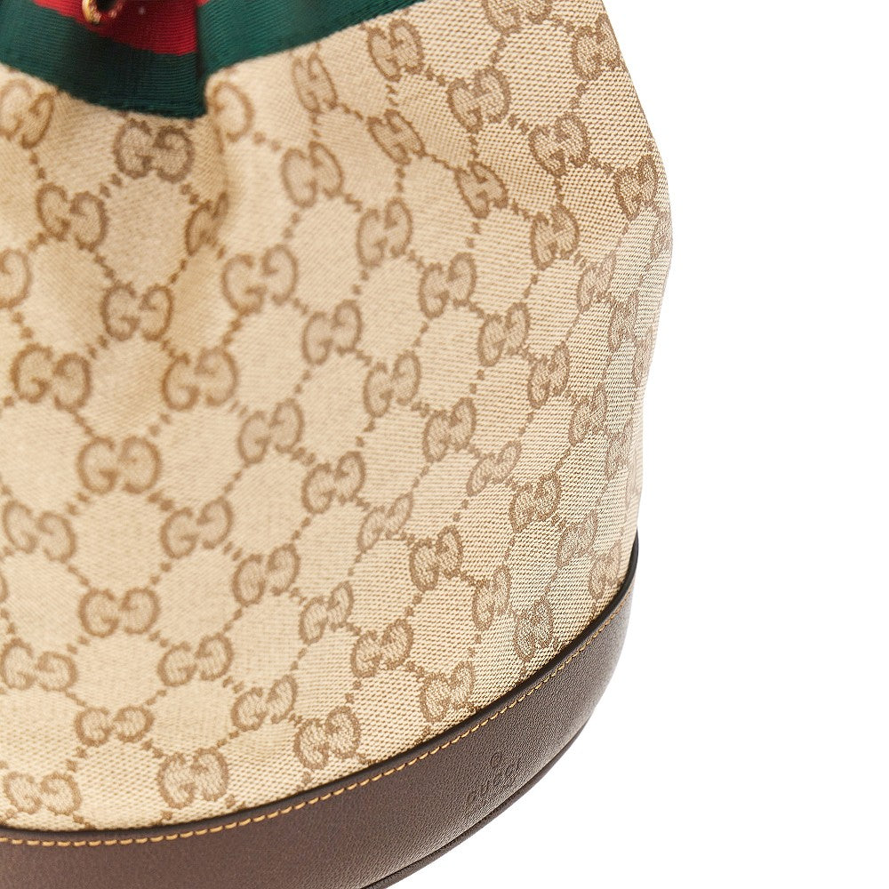coated gg fabric mini bucket bag