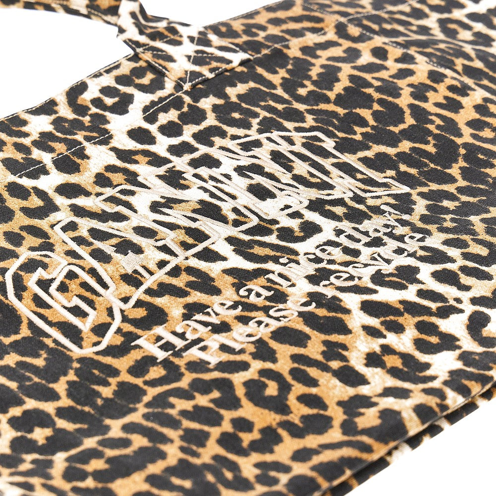 leopard canvas xxl tote bag