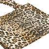 leopard canvas large tote bag