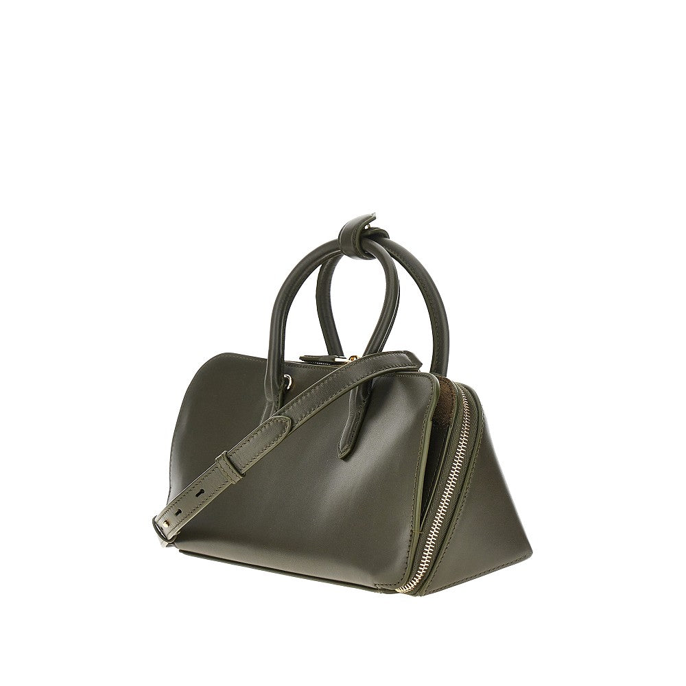 ALAIA OS box leather small delta bag