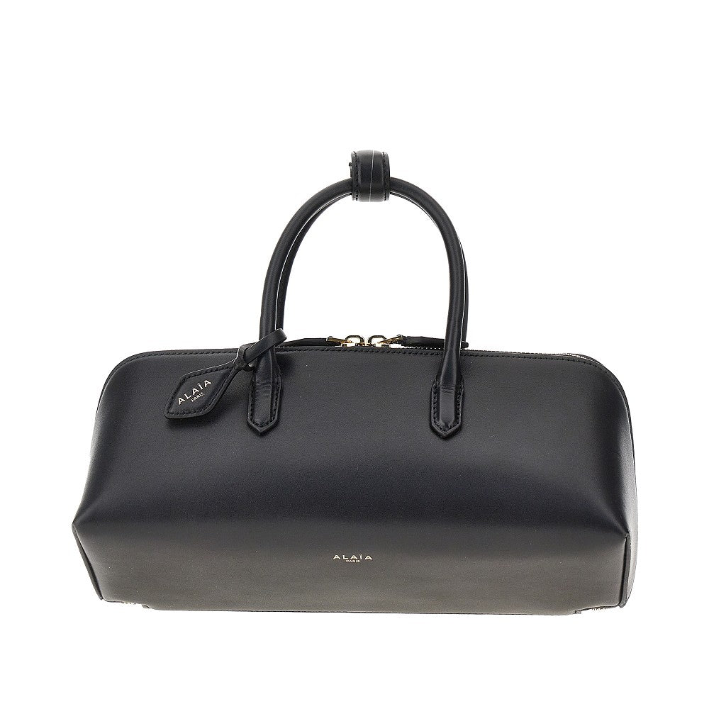 ALAIA OS box leather small delta bag