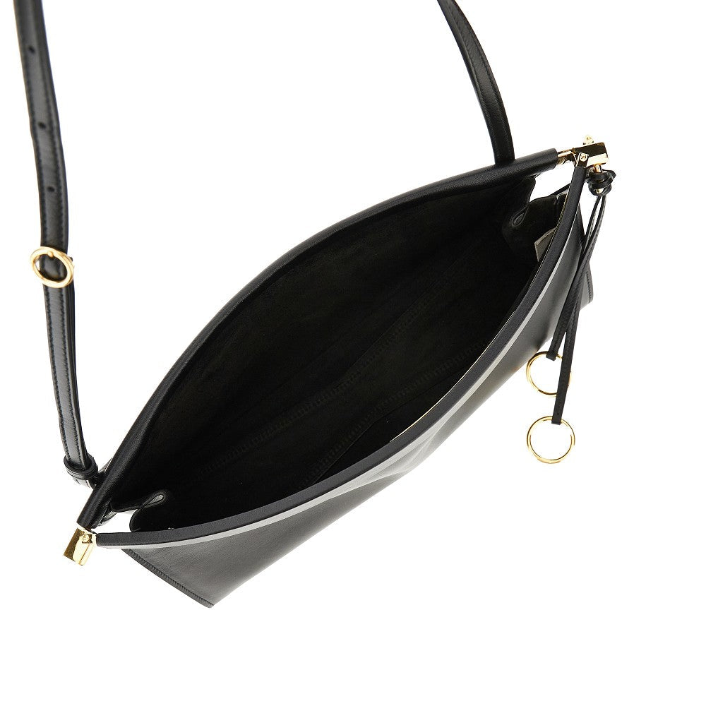 medium le click east west leather bag