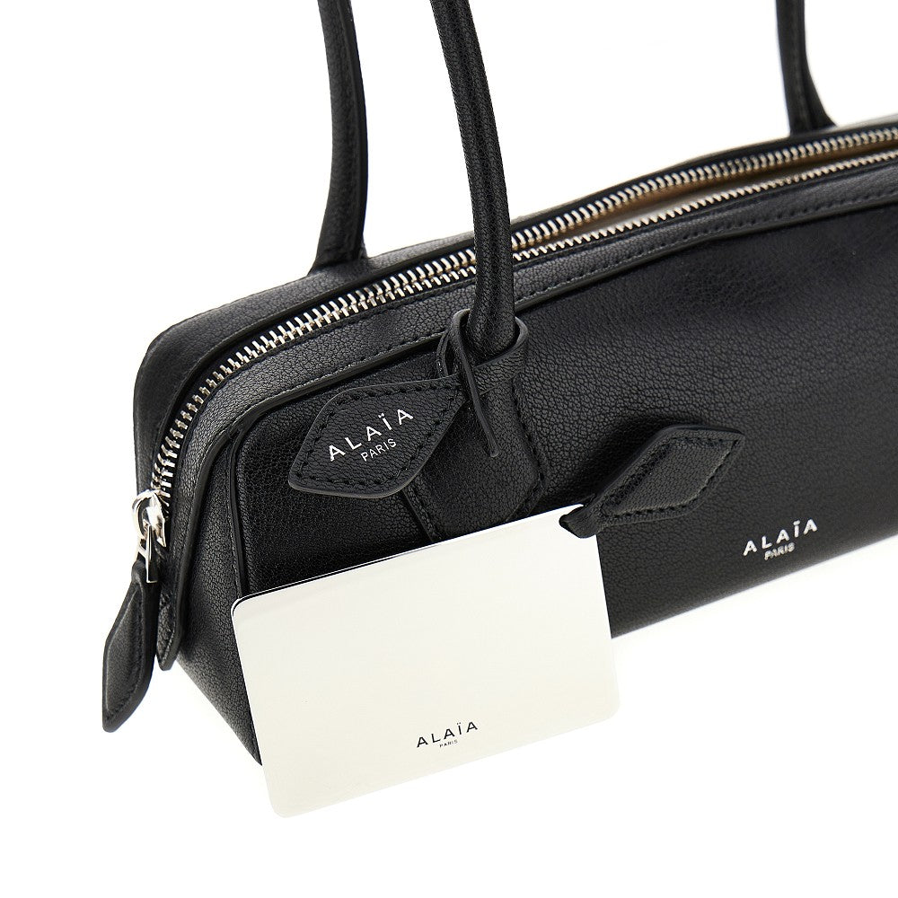 grained leather small le teckel bag